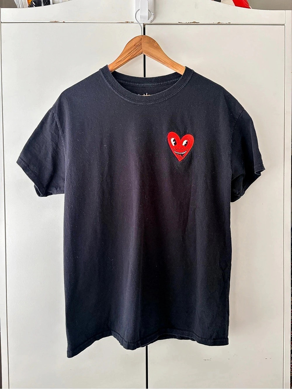 Keith Haring Big Heart T-Shirt Graphic Short Sleeve Tee